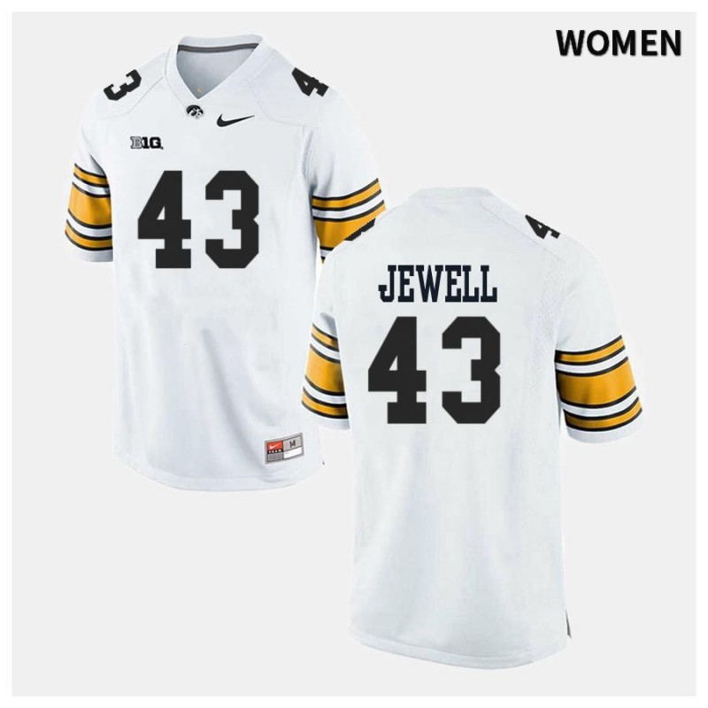 Women's Iowa Hawkeyes NCAA #43 Josey Jewell White Authentic Nike Alumni Stitched College Football Jersey TC34X78TS